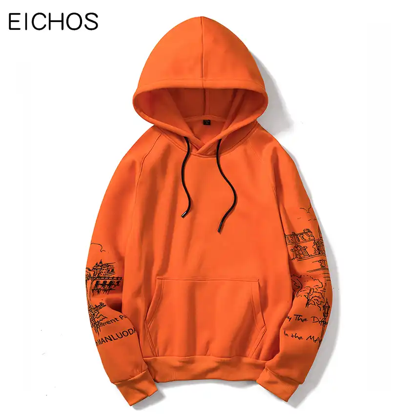 orange and black sweatshirt