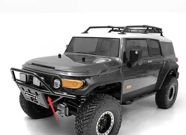 Металла передний бампер с светодиодные лампы, светильники лебедки HPI RacingTUBE FJ cruiser TOYOTA рок Cralwer 4x4 грузовик 1/10