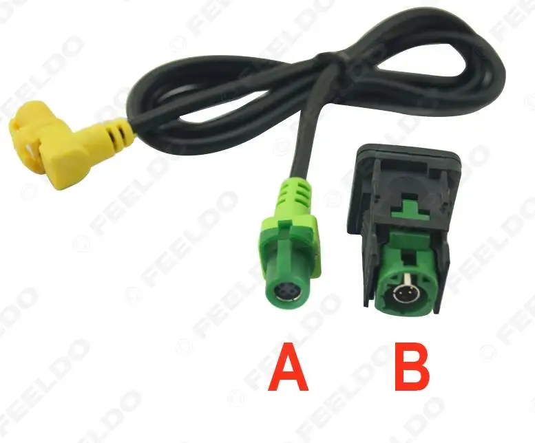 FEELDO автомобиль OEM RCD510 RNS315 USB кабель с переключателем для VW Golf MK5 MK6 VI 5 6 Jetta CC Tiguan Passat B6 подлокотник положение# FD1698 - Название цвета: Серый