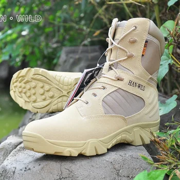Мужские уличный Спортивный Тактический ботинки военный обувь для охоты походная туристическая обувь кожаные охотничьи тактические ботинки