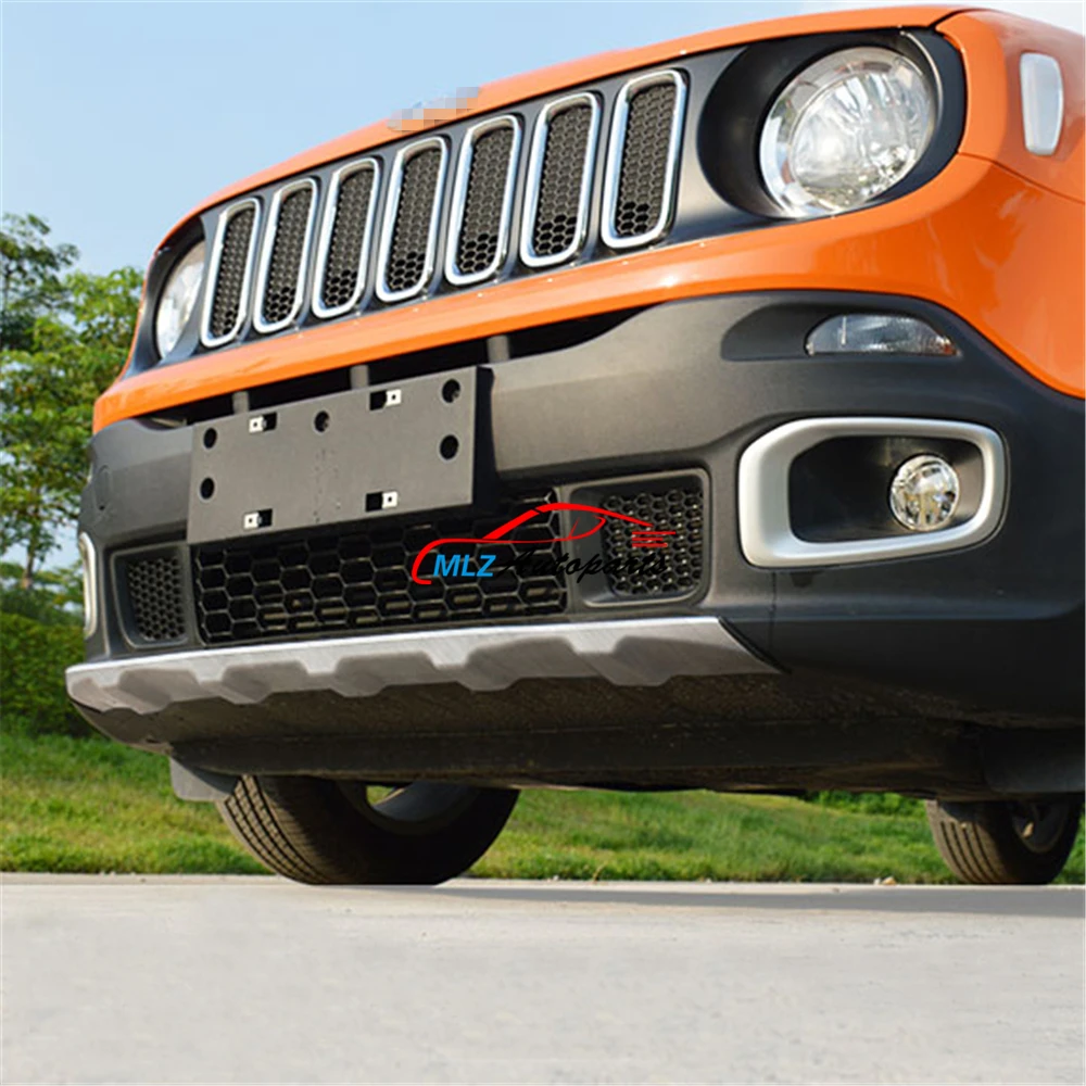 

Car Front Rear Under Bumper Protector Sill Plate Cover Trunk Guard Trim Stainless Steel For Jeep Renegade 2015 2016