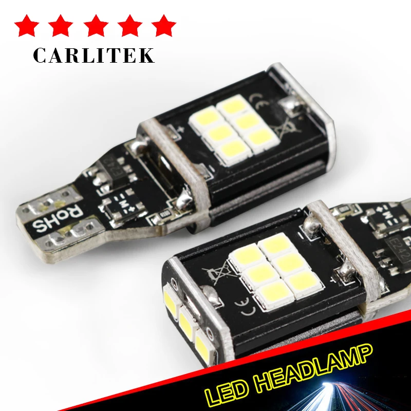 2 шт. супер яркий белый 7 5 Вт 2835SMD Автомобильный светодиодный светильник T15 W16W