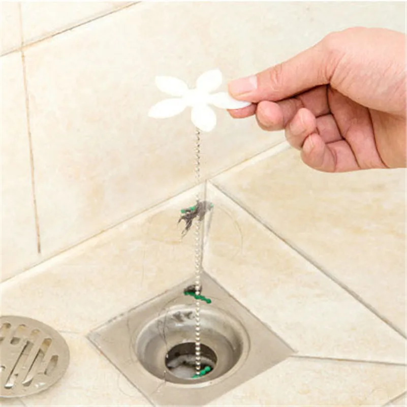 Sink Cleaning Tools Flower Shape Pipeline Dredge Sink Clogged Hair Cleaner Hook Hose Pipe Sewer Cleaner Kitchen Bathroom Tools In Cleaning Brushes