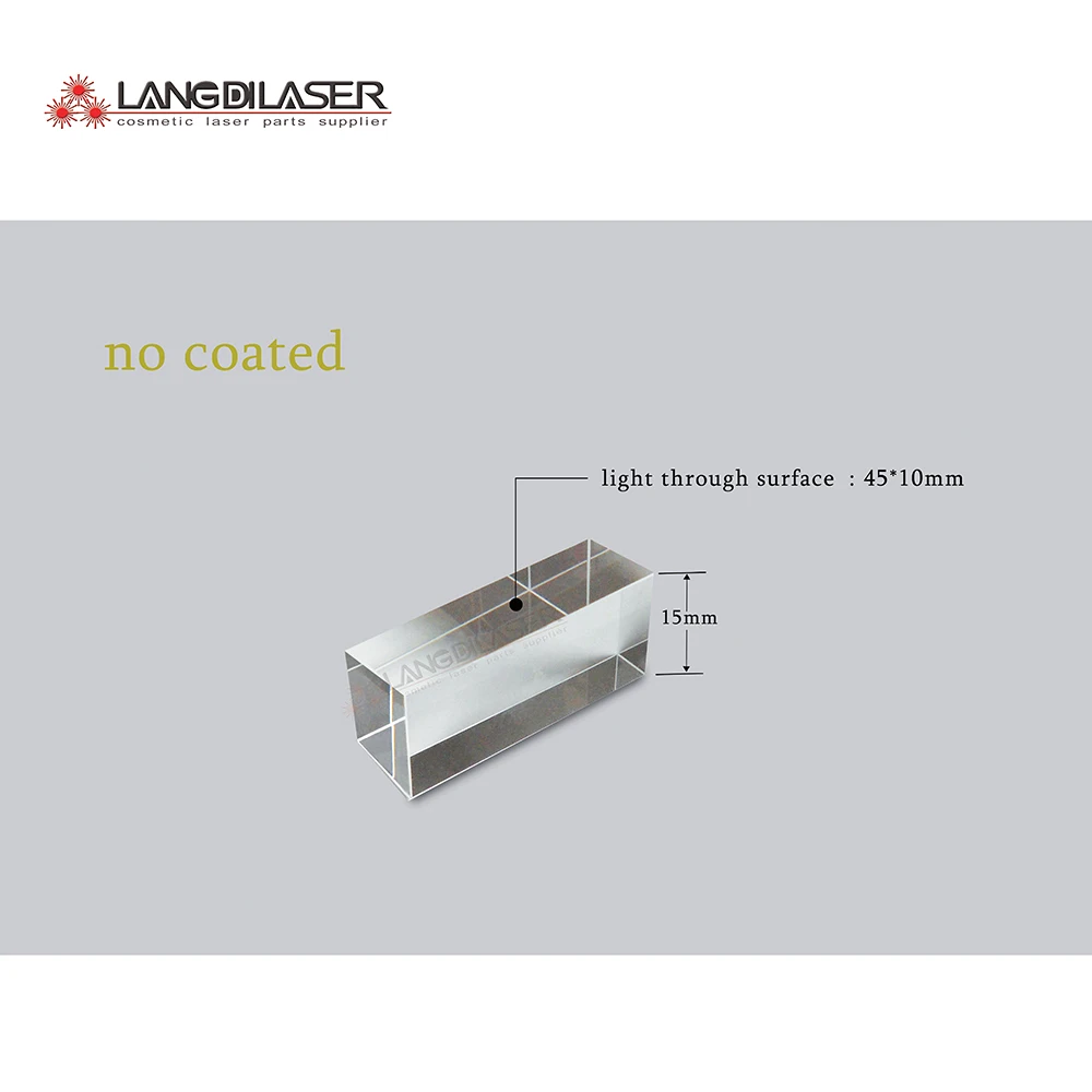 

sapphire IPL laser light guide size : 45*10*15 , window 45*10 , IPL windows , IPL light guides