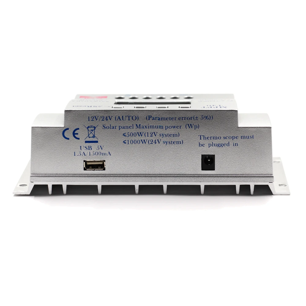 MPPT T40 40A regulador de carga Solar 12 V 24 V Auto LCD controlador de pantalla con carga doble temporizador de Control para el sistema de luz de calle - 6