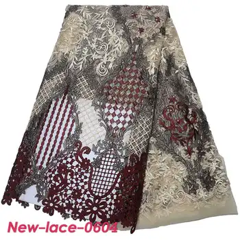 

2019 High Quality African Lace Fabric Applique Lace French Tulle Lace Fabric For Nigerian Wedding Dress E002