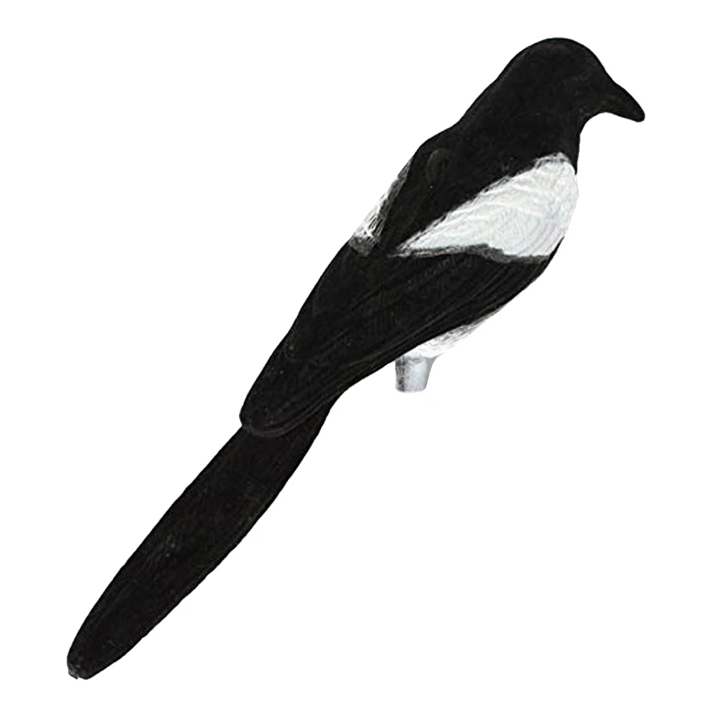 Magpie Decoy Pest Control Yard Hunting Bait Trap Bird Scarer Scarecrow Vivid Decor