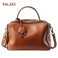 YAGELI Брендовые женские сумки через плечо из натуральной кожи, роскошные брендовые дизайнерские сумки через плечо для женщин, женские кожаные сумки