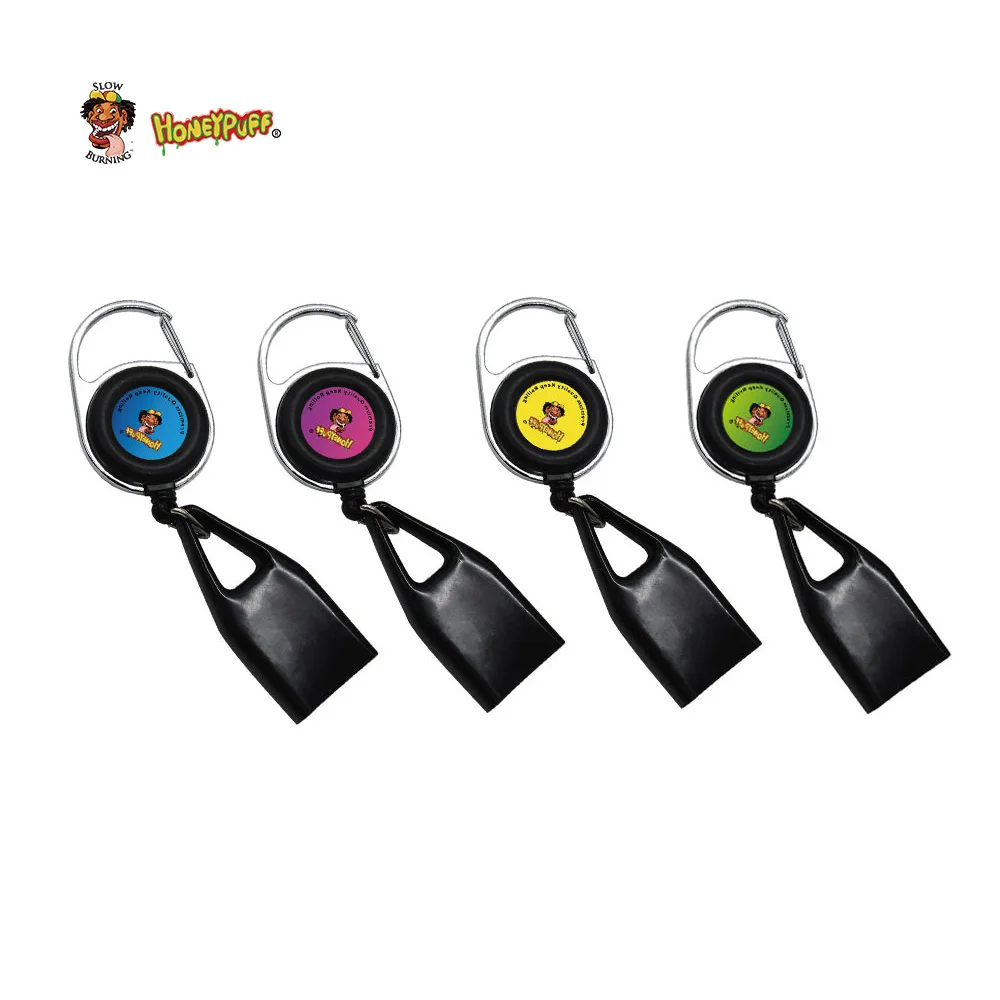 

HONEYPUFF Fancy Sticker Silicone Lighter Cover Wrapped For Regular Size Lighter Holder Sleeve Cover Clip Keychain Lighter Holder