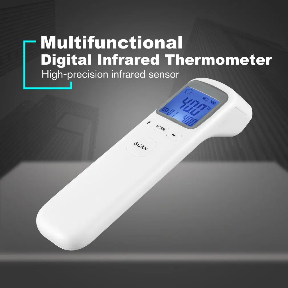 Цифровой инфракрасный термометр для детей и взрослых, Бесконтактное измерение температуры, лоб ухо, инфракрасный термометр