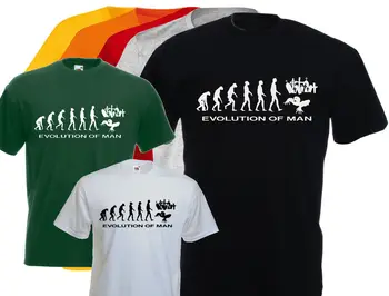 

2019 New Casual Tshirt Men Creative Man'S Short Sleeve T-Shirt Humoristique Homme Evolution of Man Zombie Crazy T Shirts
