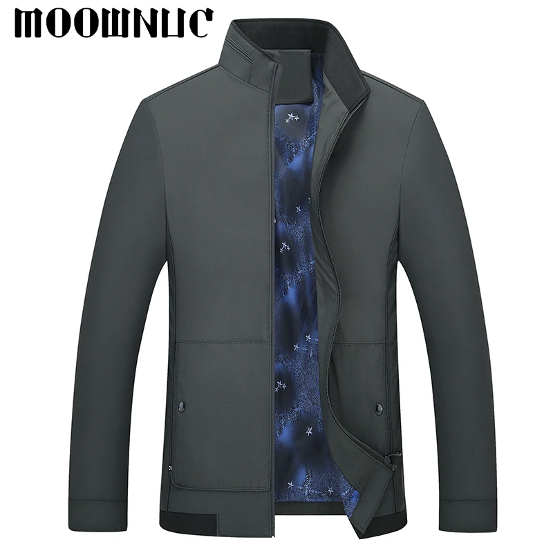 

Classic style Jacket Men Simple style Coat New Business MWC Autumn Casual Fashion Brank MOOWNUC Slim FitStand collar