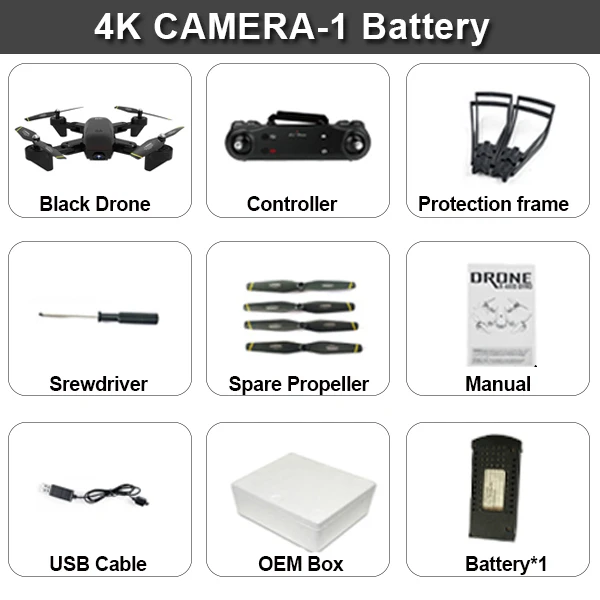 SG700D Радиоуправляемый Дрон с камерой 4K Wifi FPV Квадрокоптер 22 минуты управление временем полета складной Дрон Vs SG900 XS816 SG106 - Цвет: Black-4K-1BAT