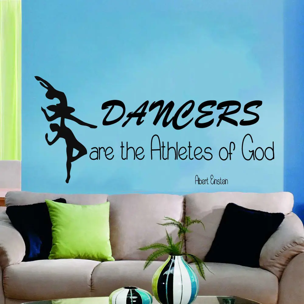 Dance Vinyl Wall Decal Man Woman Dancing Dancer Are The Althlete Of God Quote Words Art Wall