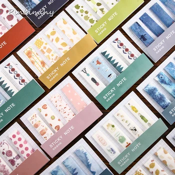

1 Set Sweet Fruit Starry Night Self-Adhesive N Times Memo Pad Sticky Notes Bookmark School Office Supply