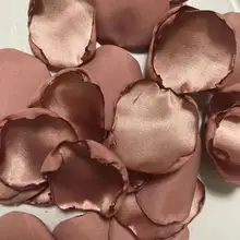 Старый розовый лепестки для свадеб мягкий атласный цветок девушка лепестки роз 100 шт./лот