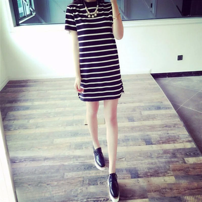 vestido listrado tumblr