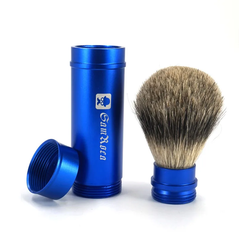

Superb Barber Salon Shaving Brush Blue Aluminium Alloy Handle Beard Cleaning Brush Badger Men's Shaving Brush Cleaning Tools