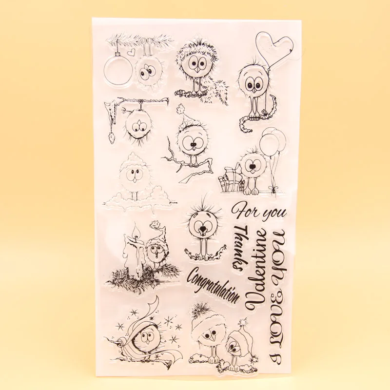 

KLJUYP I Love You Transparent Clear Silicone Stamp/Seal for DIY scrapbooking/photo album Decorative clear stamp sheets