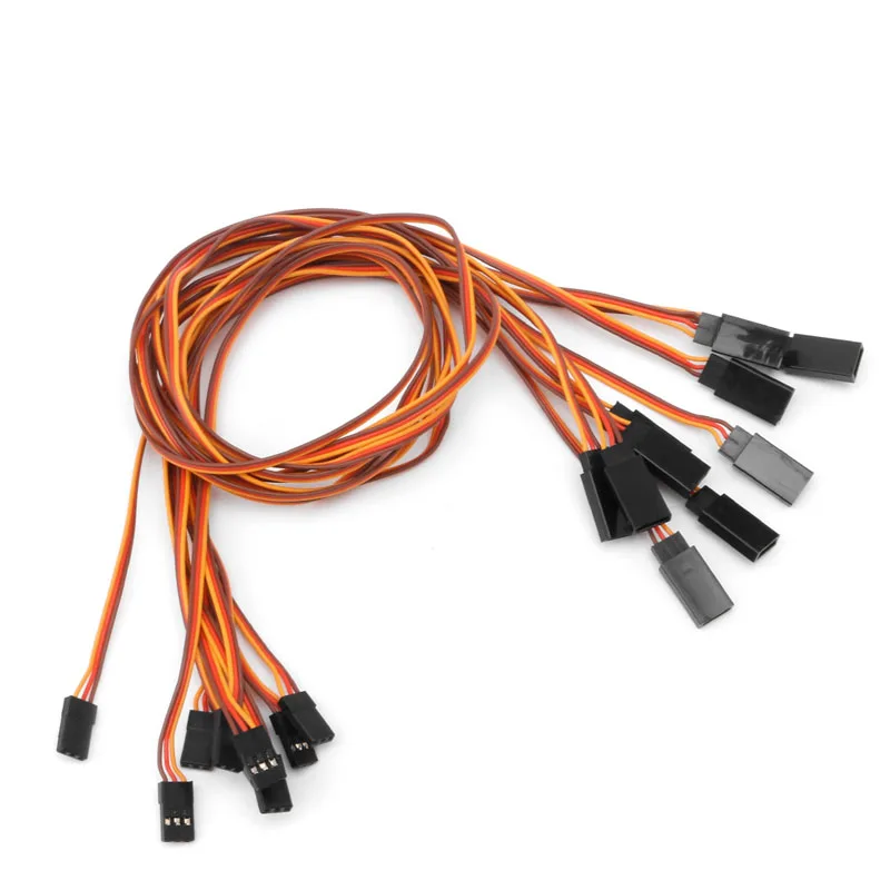 New 10Pcs 500mm Extension Servo Wire Lead Cable For RC Futaba JR 50cm Male to Female