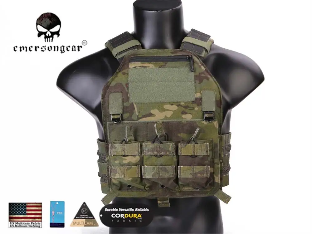 Emersongear 420 несущая пластина тактический жилет открытый стрельба военный Molle Combat 420 жилет EM7362 мультикам черный - Цвет: MCTP