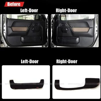 

4pcs Fabric Door Protection Mats Anti-kick Decorative Pads For Suzuki Jimny