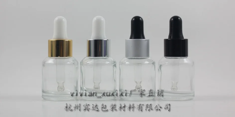 15ml clear Glass Essential Oil Bottle With aluminum dropper cap the bottom of bottle is thin Container | Красота и здоровье