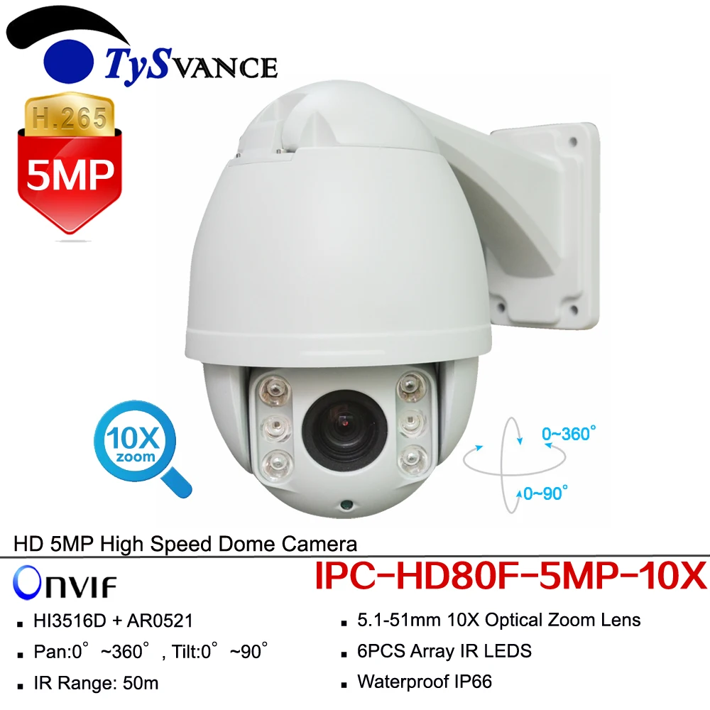 

1080P 5MP PTZ IP Camera Outdoor Onvif 10X ZOOM Waterproof Mini Speed Dome Camera 2MP H.265 IR 50M P2P CCTV Security Camera