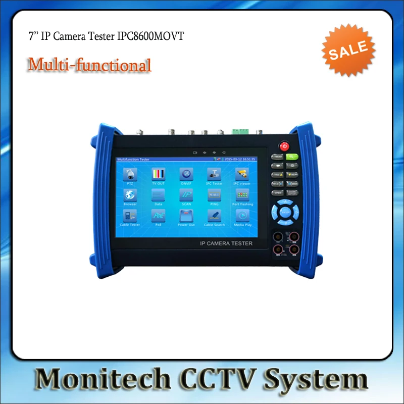  IPC-8600MOVT 7 inch Touch Screen IP Camera CCTV Security Tester IPC Tester with TDR /OPM/ MULTI/ VFL test Support ONVIF/WIFI,etc 
