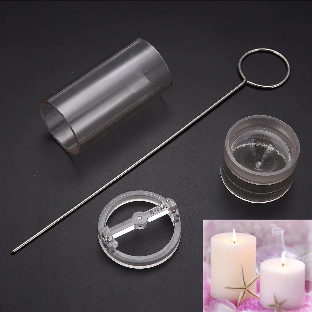 1PC Circular Plastic Candle Mold Round Transparent Acrylic Mould Candle Making Craft Stencil Handmade DIY Crafts