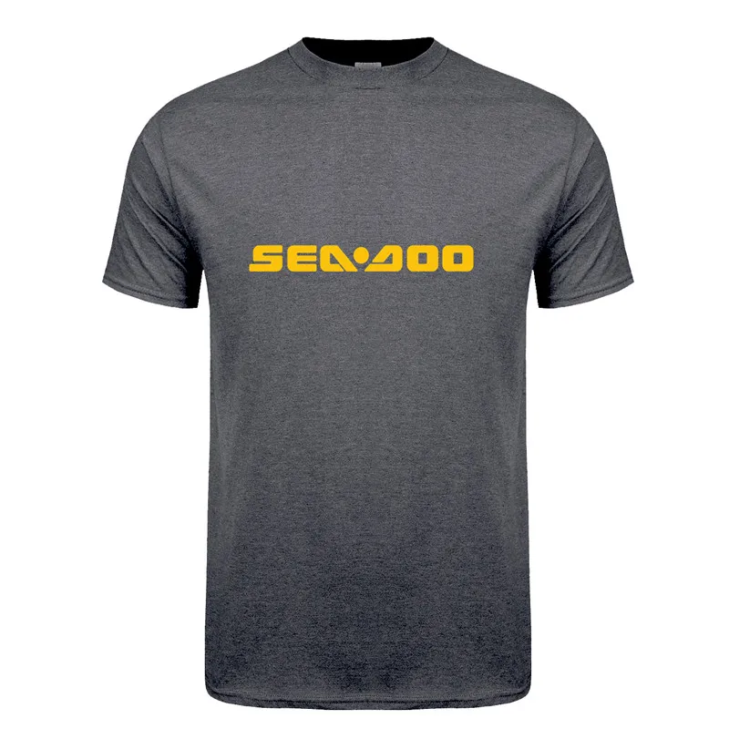 Футболки Sea-Doo летняя хлопковая футболка с короткими рукавами с морским Doo Seadoo Moto Мужская футболка футболки LH-079