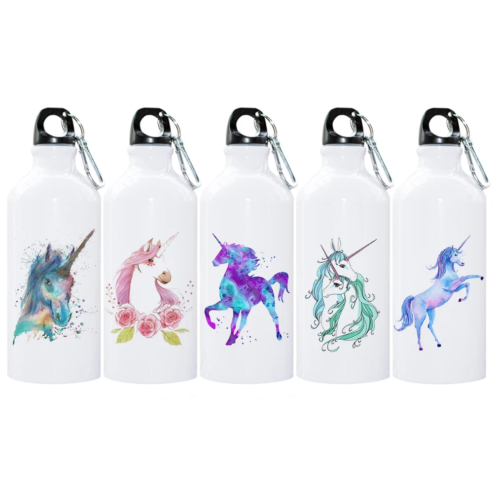 

Unicorns Photo Water Bottle with Carabiner for Camping Outdoor Sport Camping Canteens