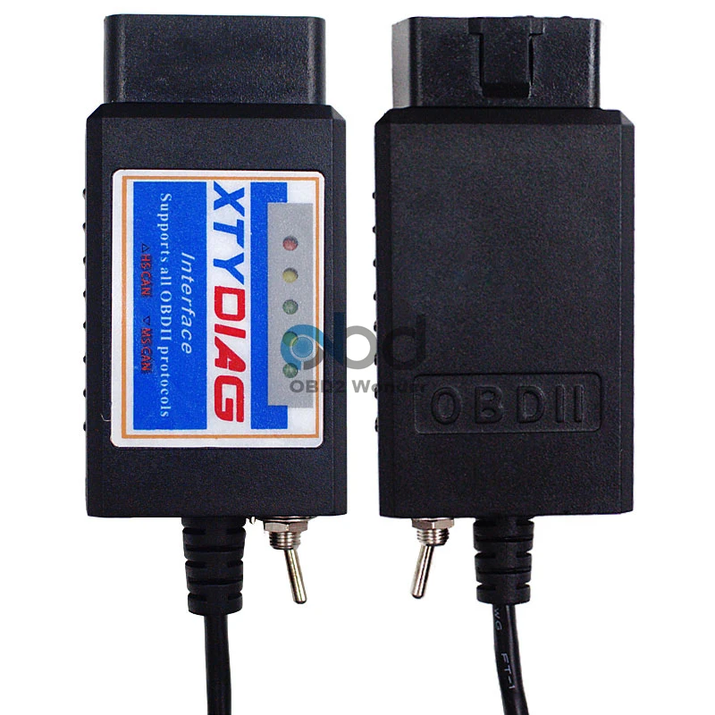 ELM327 1,5 USB PIC18F2K80 OBD II диагностический сканер ELM 327 V1.5 USB HS MS переключатель автоматический считыватель кода 25K80+ CH340 чип