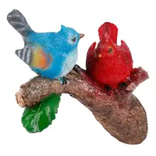 Resin Bird Ornament Resin Simulated Bird- shape Garden Statue Outdoor Sculpture Lawn Garden Scene Decor