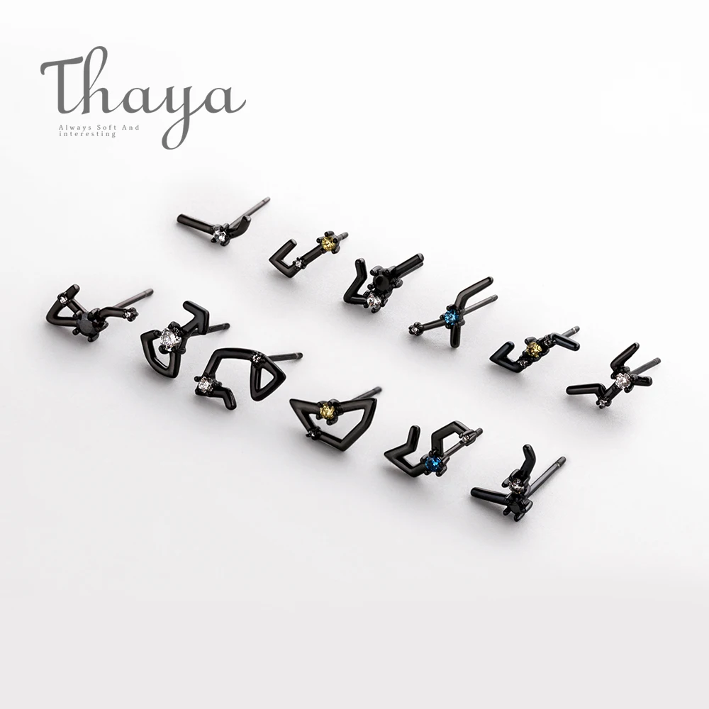 Женские серьги пусеты Thaya из стерлингового серебра S925 пробы с цирконием