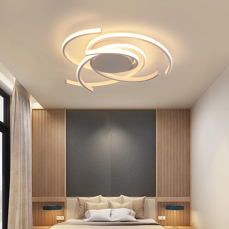 Nuovo Arrivo Nero Bianco Finitura Moderna Led Lampadario Per Soggiorno Cucina Camera Da Letto Camera Lampada Da Ufficio Ac85 265v Lampadario Apparecchio Chandeliers Aliexpress