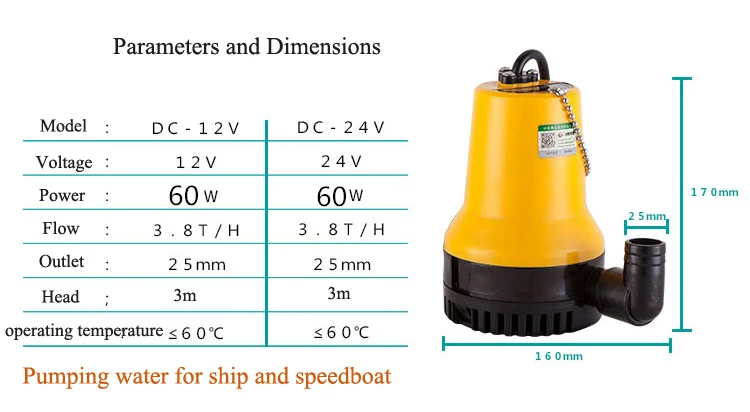 submersible dc water pump