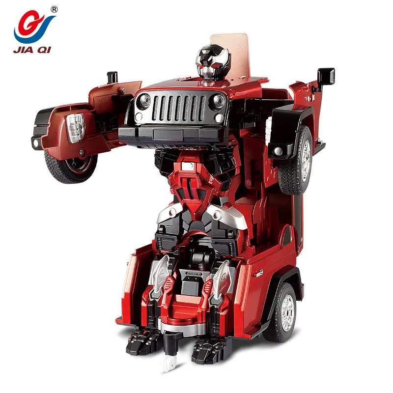 

Hot Remote Control Car SUV Robot Children Electric Toys One Key Deform Transformation Cool Dynamic Sound Battle 2.4G RC Toy