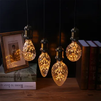 

2019 new 2PCS Tungsten Retro LED Lamp Decorated With Sky Stars Pattern 3W energy saving, low fever lights #0219 A#487