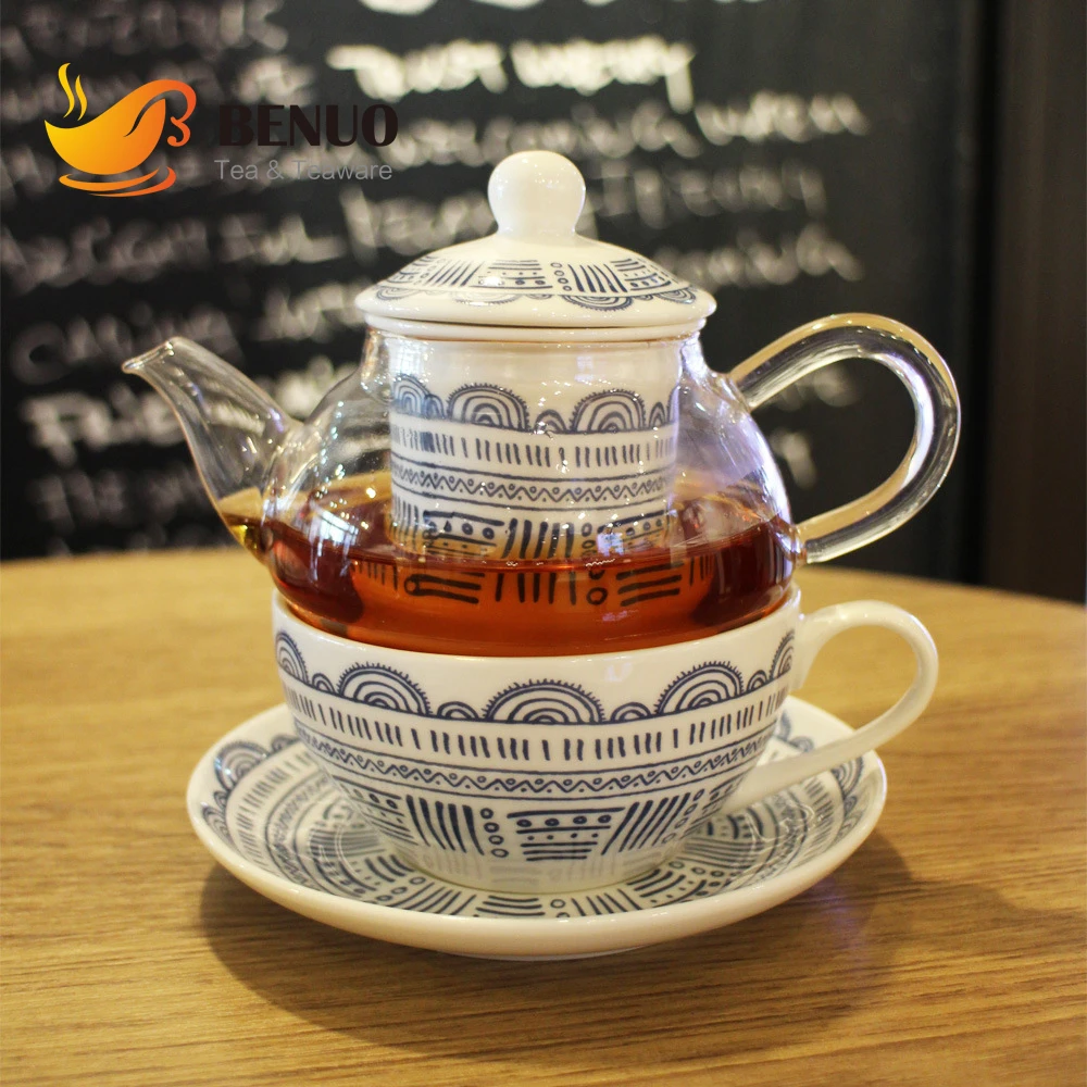 Buy Elegant Glass Teapot with a Fine China Infuser