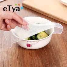 Квадратная форма, силиконовая чаша, крышки, пищевая упаковка для сохранения свежести, многоразовая силиконовая Упаковка, уплотнительная крышка, стрейч вакуумная пищевая пленка