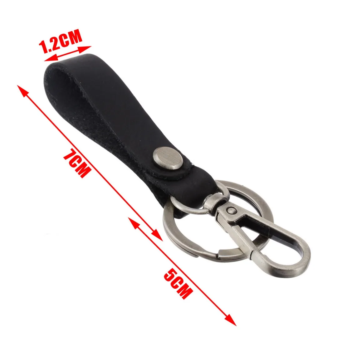 New Key Chain & Leather Belt Key Holder Ring Keychain Keyring Keyfob Detachable Brown / Black For Women Men Gifts