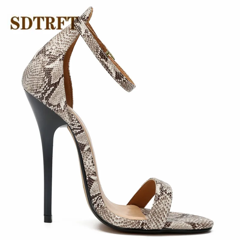 SDTRFT/Летние босоножки для вечеринок на шпильке туфли на высоком тонком каблуке 13 см; Mujer; женские красные туфли-лодочки с открытым носком и пряжкой sapato feminino