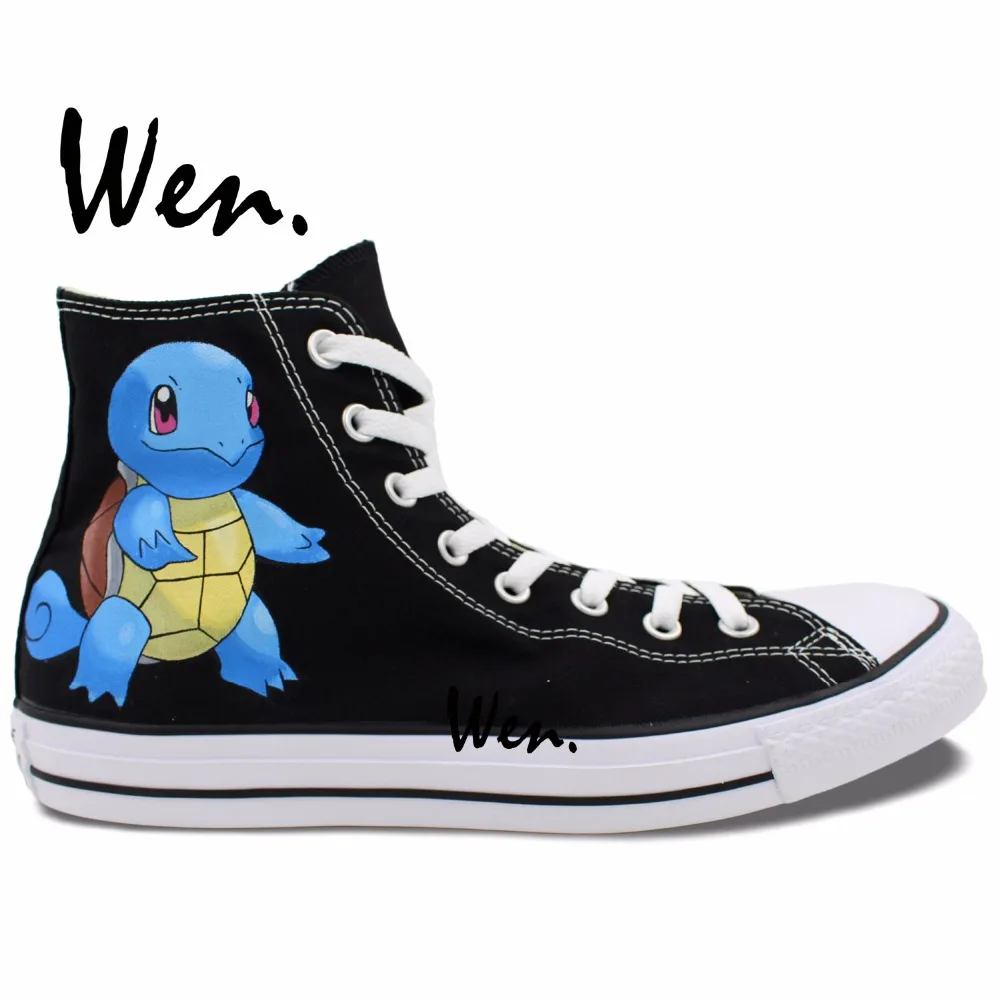 Prix pour Wen Anime Peint À La Main Chaussures Pokemon Aller Pocket Monster Squirtle Tortues Haute Top Espadrille de Toile Hommes Femmes Cadeaux D'anniversaire Prix pour Wen Anime Peint À La Main Chaussures Pokemon Aller Pocket Monster Squirtle Tortues Haute Top Espadrille de Toile Hommes Femmes Cadeaux D'anniversaire