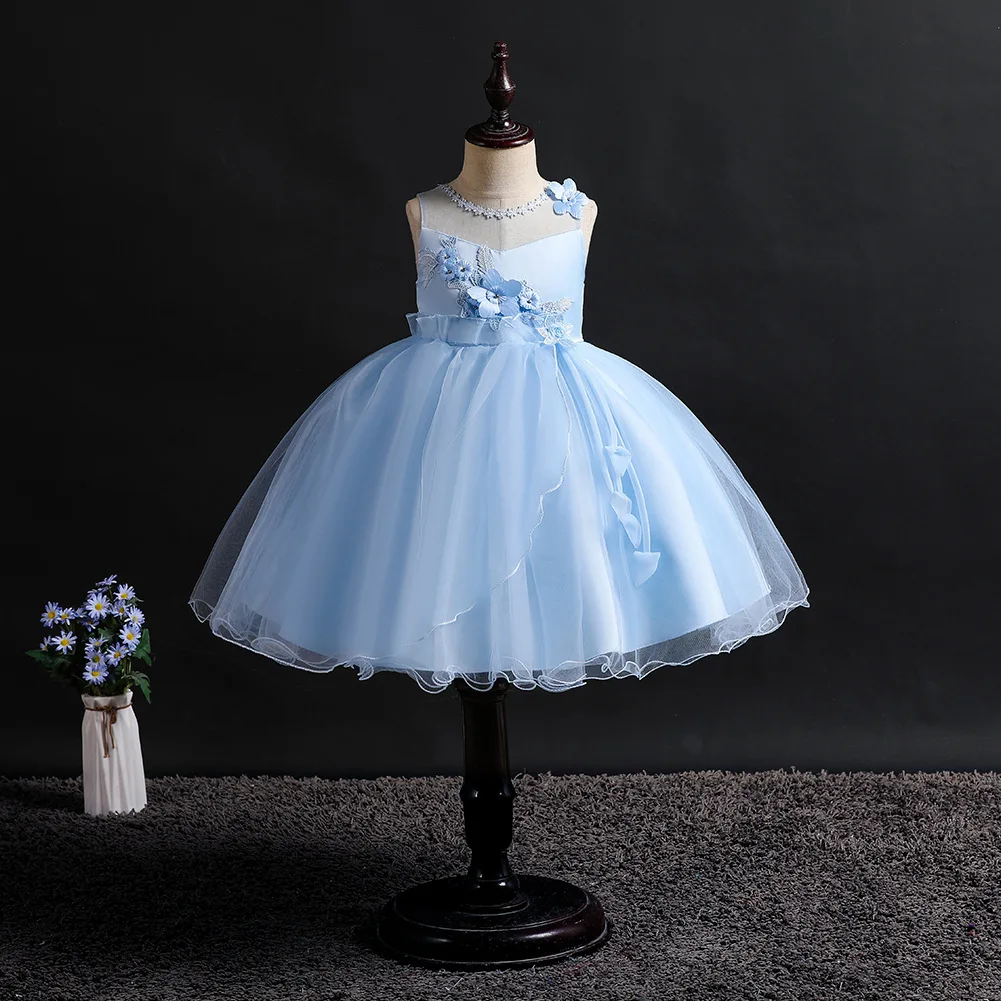 

Princess Flower Girl Dress Summer Tutu Wedding Birthday Party Dresses For Girls Children's Costume First Communion Dresses