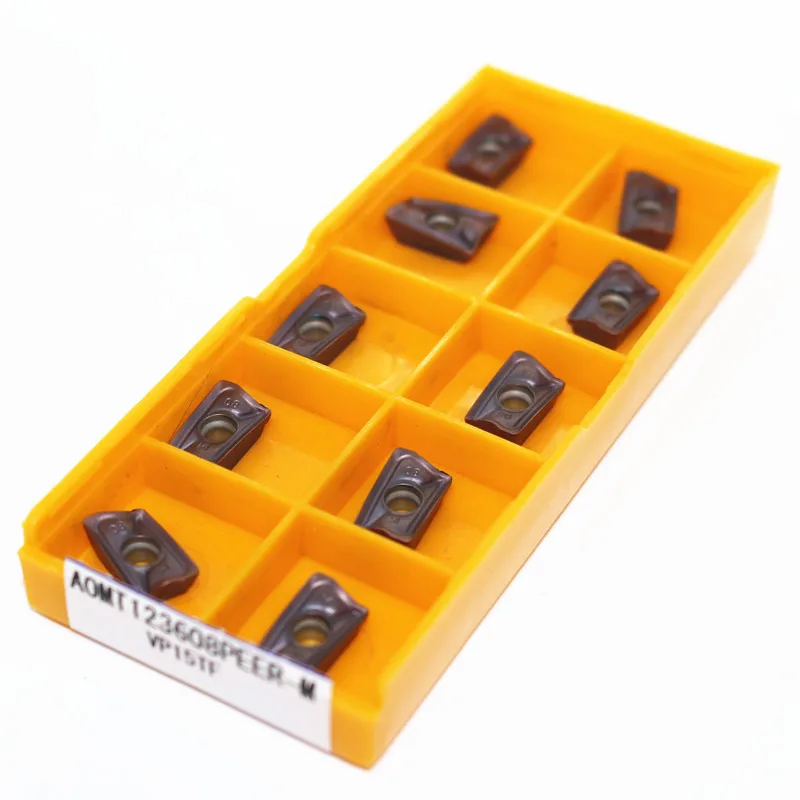 AOMT123608 одноранговые M VP15TF 10 шт. AOMT 123608 режущие пластины твердосплавные