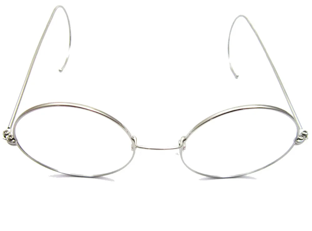 Cena 47mm Agstum Antique Vintage okrągłe okulary drut Rim okulary okulary korekcyjne optyczne Rx