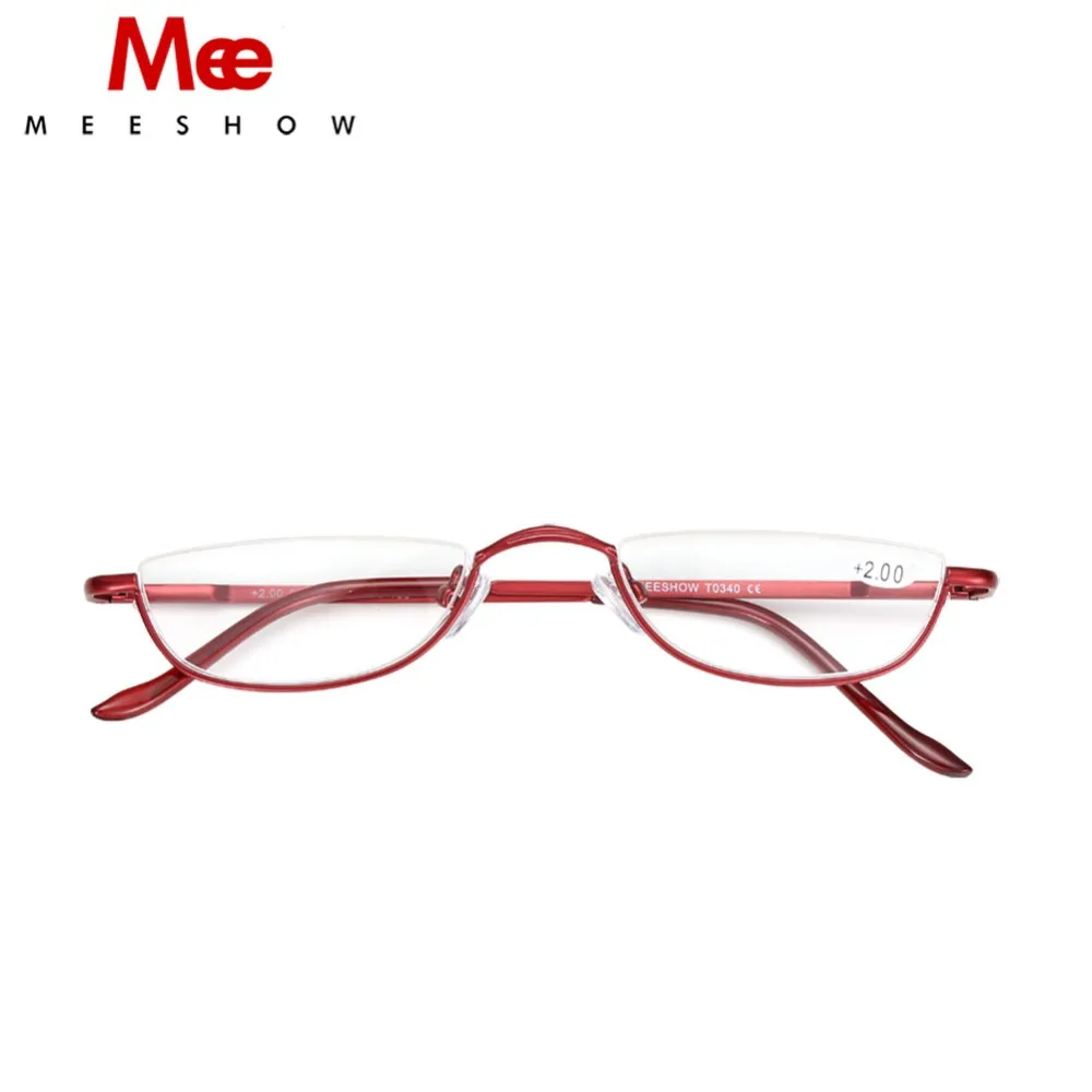 

MEESHOW Reading Glasses High Quality METAL Moon Stylish glasses frame +2.25 1.25, oculos with case anteojos opticos mujer