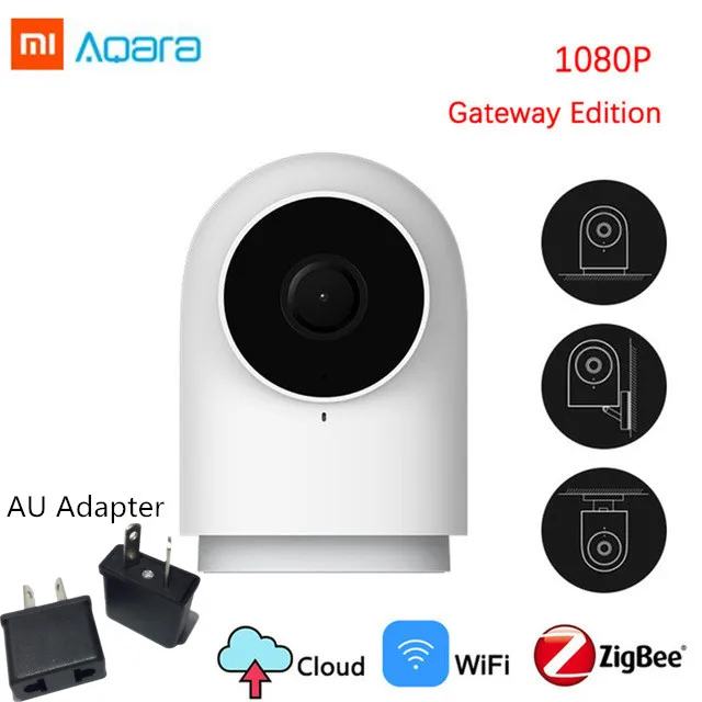 Xiaomi Mijia Aqara Smart 1080P камера G2 Gateway Edition Zigbee связь IP Wifi Беспроводная облачная Домашняя безопасность умные устройства - Цвет: AU Plug