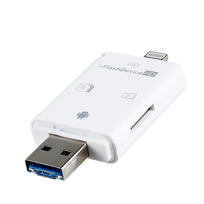Multi In 1 TF USB Memory Adapter For Micro SD Card Reader Adapter For Flash Drive Multi OTG Reader For iPhone 5 5S 5C 6 7 8